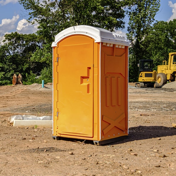 how often are the portable restrooms cleaned and serviced during a rental period in Carlton WA